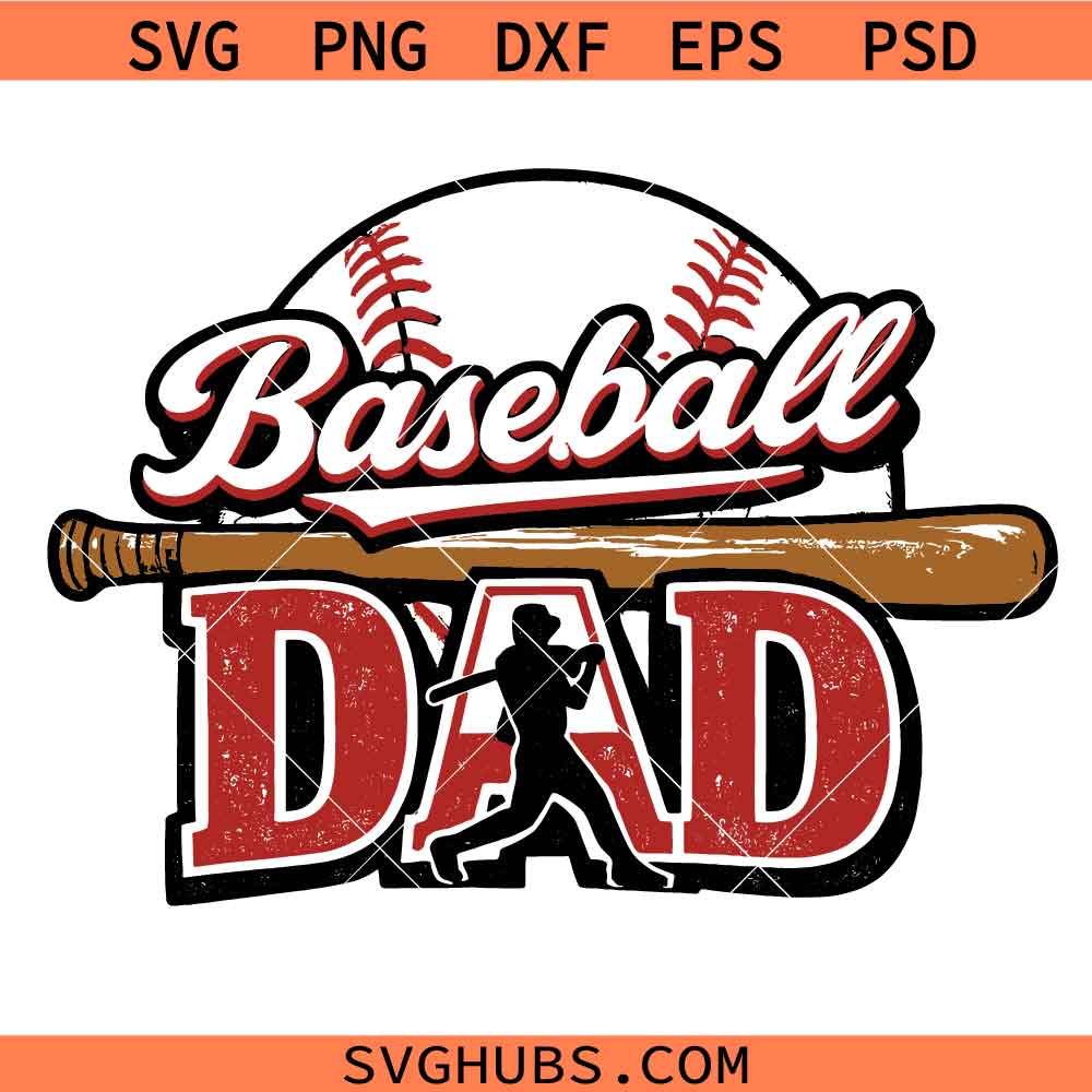 Retro Baseball Dad SVG, Baseball Dad Shirt SVG, Baseball Lover SVG