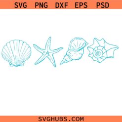 Seashell Svg Png, Summer Vibes Png Svg, Beach Lover Svg Png, Ocean Lover Gift Svg Png, Summer Svg Png