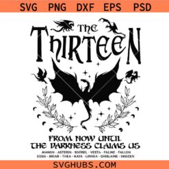 The Thirteen From Now Until Darkness Claims Us SVG, Novel Quote SVG, Bookworm Gift SVG