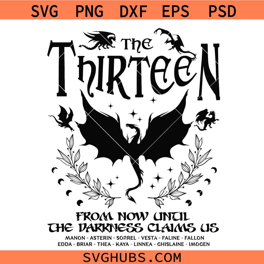 The Thirteen From Now Until Darkness Claims Us SVG, Novel Quote SVG, Bookworm Gift SVG