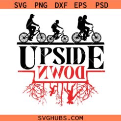 Upside Down Silhouette Sunset svg, Upside Down 80's Horror SVG, The Upside Down SVG