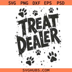 Treat Dealer Paw Svg Png, Dog Lover Svg Png, Dog Paw Svg Png, Pet Lover Svg Png
