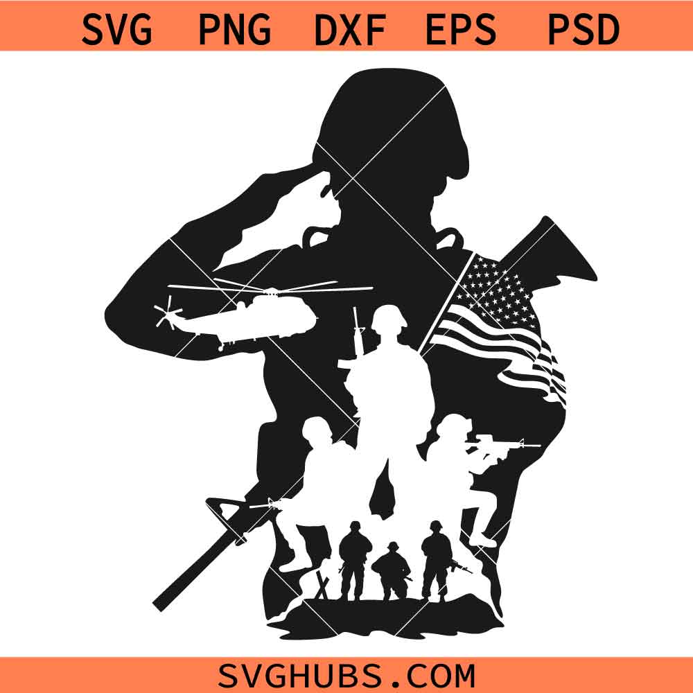 US Soldier SVG, Veteran Soldier svg, American Troops svg, Army svg