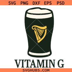 Vitamin G Svg Png, St Patrick Day Svg Png, Guinness Svg Png, Beer Lovers Svg Png, Irish Pub Party Svg Png
