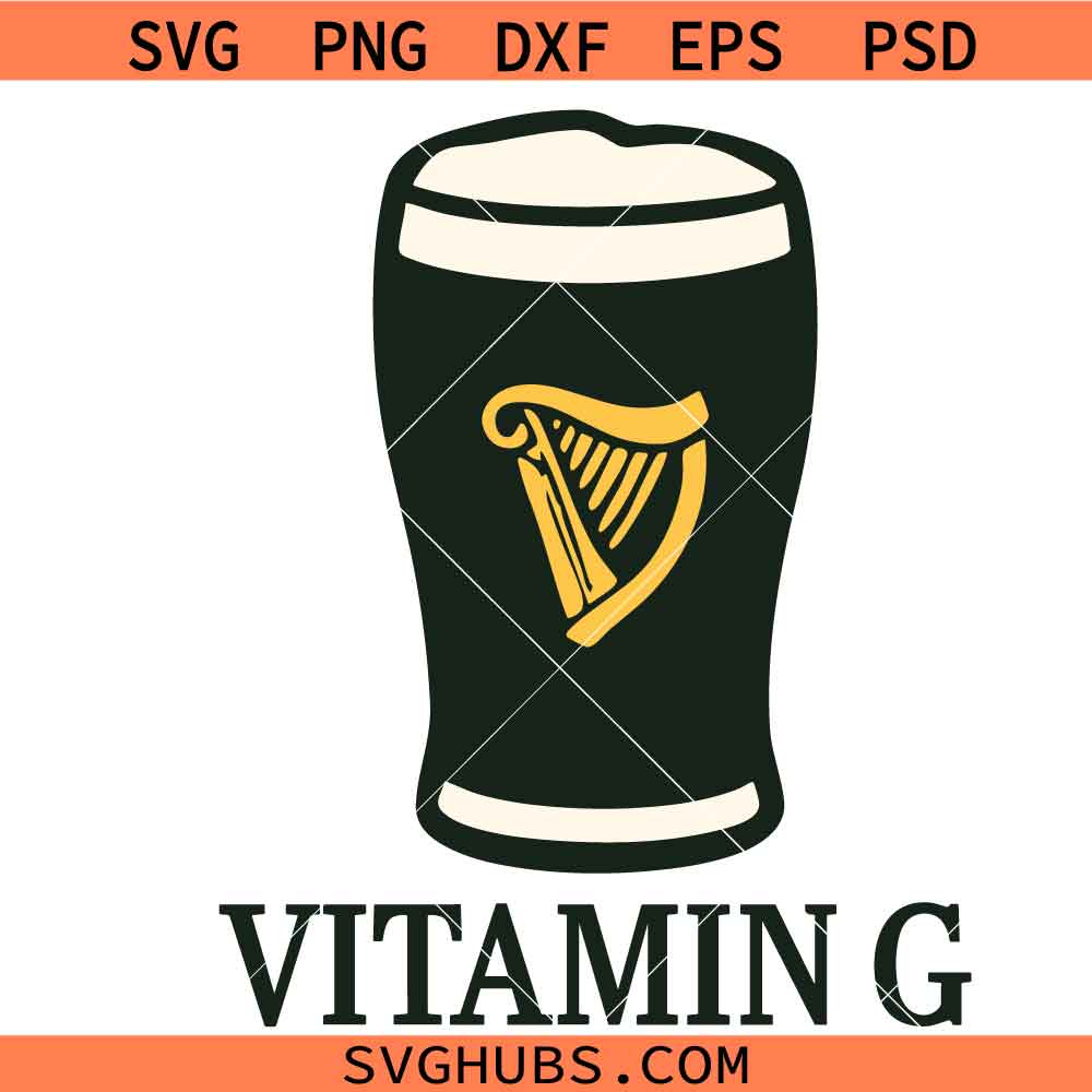 Vitamin G Svg Png, St Patrick Day Svg Png, Guinness Svg Png, Beer Lovers Svg Png, Irish Pub Party Svg Png