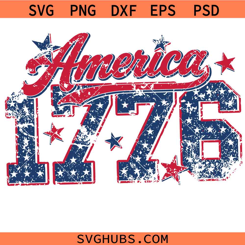 1776 America SVG, Patriotic America Svg Bundle, 4th of July Svg, America EST 1776 SVG PNG