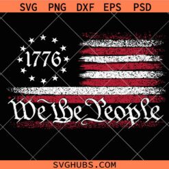 1776 American Flag ClipArt svg, We the People 1776 American Flag svg