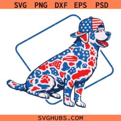 4th of July Labrador SVG, Patriotic Dog svg, Dog US Flag svg, 4th Of July SVG