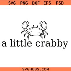 A Little Crabby SVG PNG, Summer Aesthetic SVG, Ein wenig mürrisch svg