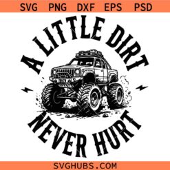 A Little Dirt Never Hurt Jeep SVG, Jeep SVG, Offroad SVG, Jeep Lover SVG