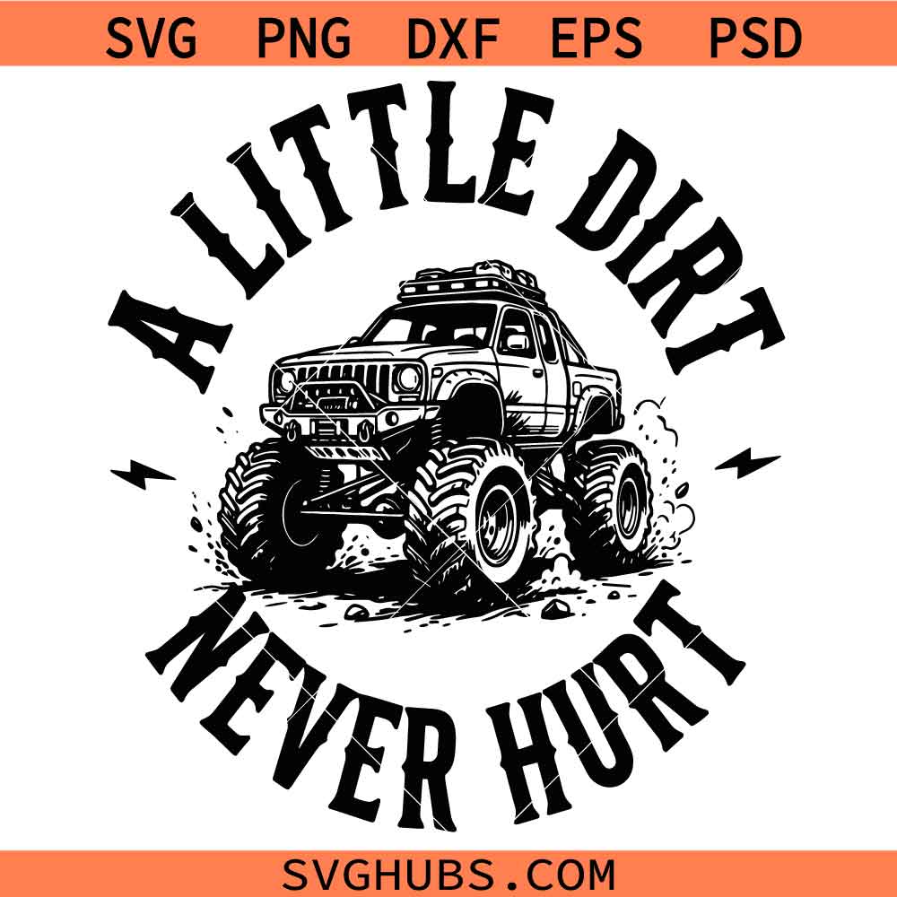 A Little Dirt Never Hurt Jeep SVG, Jeep SVG, Offroad SVG, Jeep Lover SVG