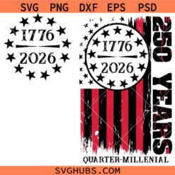 America 250 Years of Freedom SVG, 250th Anniversary SVG, Patriotic SVG