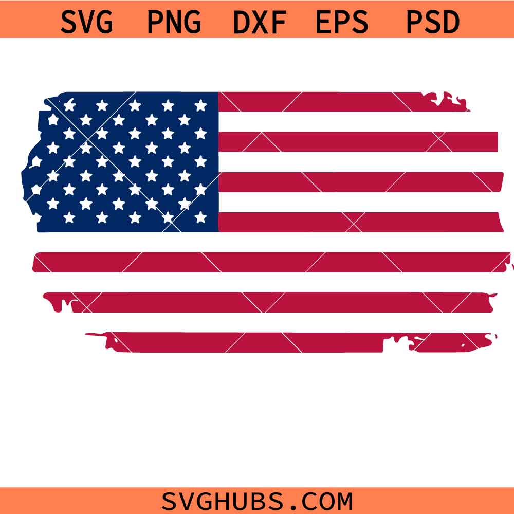 American flag svg, The US national flag svg, Distressed American Flag svg
