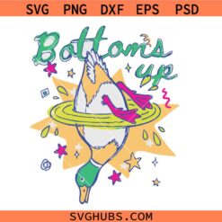 Bottoms Up Duck PNG SVG, Animal Meme svg, Flying Mallard Duck svg, Summer Coastal Preppy Svg