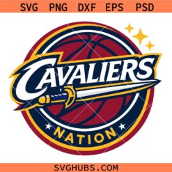 Cavaliers nation logo png svg, Cleveland cavaliers svg, Basketball Team Mascot svg, Basketball svg