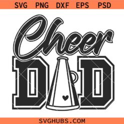 Cheer Dad Svg, Cheer Dad With Megaphone Svg, Dad Gift For Father's Day Svg