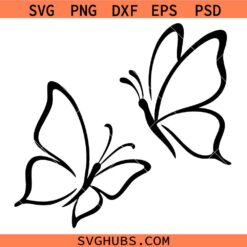 Elegant Butterfly SVG, Minimalist SVG, Line Art Design SVG, Nature SVG