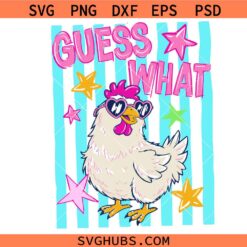Guess What Chicken Butt svg Bundle, Funny Preppy Sublimation svg, Back Retro Pink svg