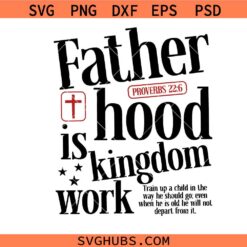 Fatherhood Is Kingdom Work SVG, Fatherhood svg, Faith Based Png svg, Christian Streetwear svg