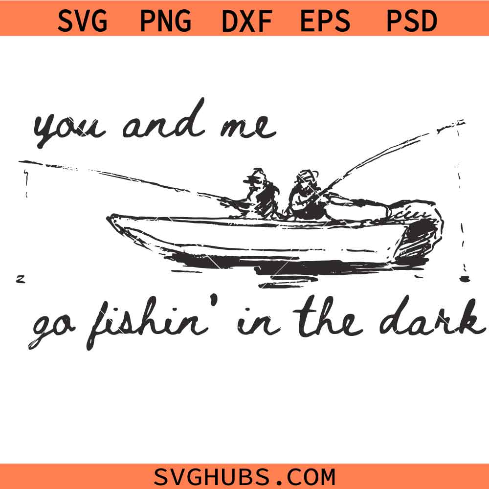 Fishing In The Dark PNG SVG, Western Svg, Retro Fisherman Graphic svg