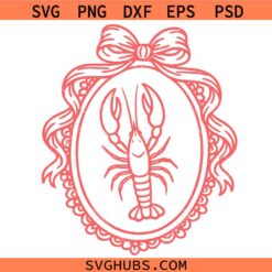 Floral Lobster Watercolor svg, Coquette Summer svg, Preppy Summer Lobster SVG PNG