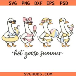 Hot goose summer SVG, Funny Summer Silly Goose SVG, Summer Goose SVG