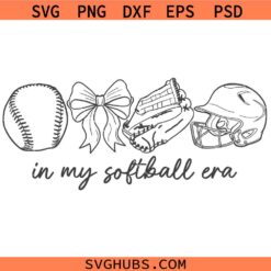 In My Softball Era SVG, Girl's Softball Svg, Softball Team SVG, SportsLover Svg