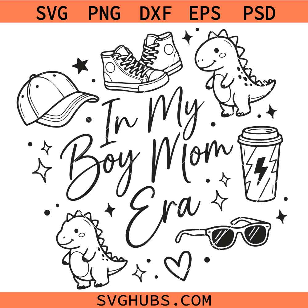 In my boy mom era SVG, Boy Mom Club, Boy Mama Svg, New Mom Gift SVG