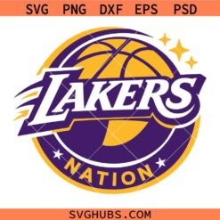 Lakers nation logo svg, Basketball Team Mascot svg, Los angeles lakers svg,LA basketball graphics, BasketBall svg