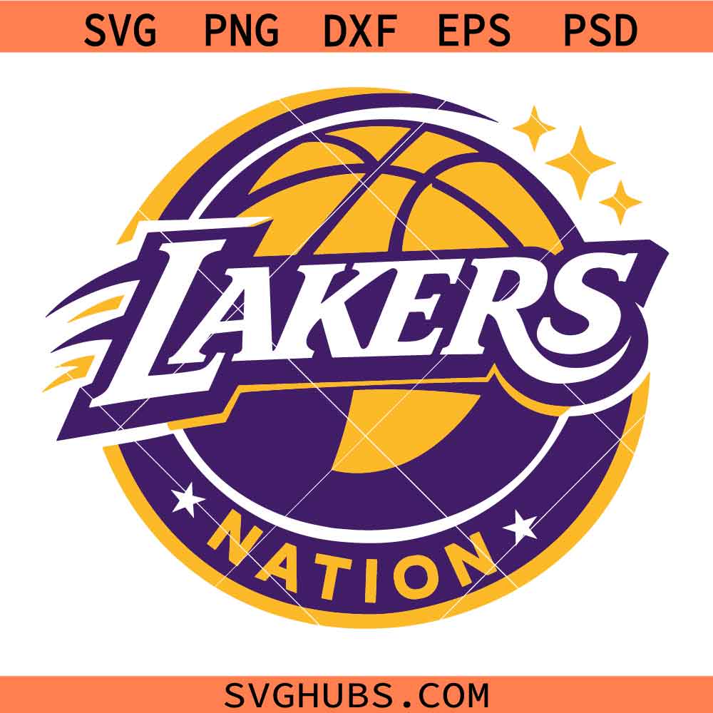 Lakers nation logo svg, Basketball Team Mascot svg, Los angeles lakers svg,LA basketball graphics, BasketBall svg
