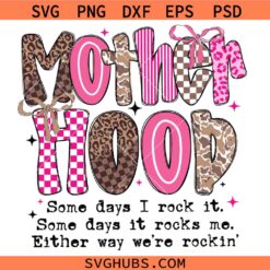 Motherhood svg, Leopard Motherhood svg, Coquette Bow Mom svg Png, Mothers Day svg