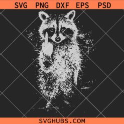 Middle finger Raccoon SVG, Raccoon Fuck You Svg, Rude Raccoon Svg, Offensive Animal Svg, Attitude Svg