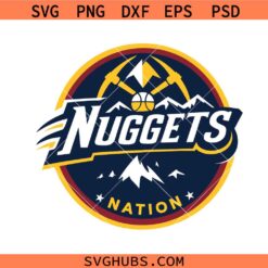 Nuggets Nation Logo svg, Basketball Team Mascot svg, Basketball svg, Denver nuggets svg