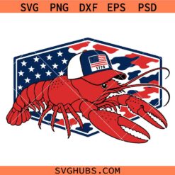 Patriotic Camo Crawfish png svg, 4th of July Crawfish Boil svg png, Louisiana Cajun svg, USA Flag svg png