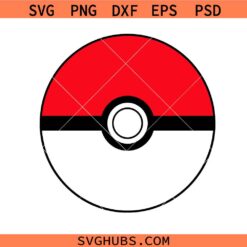 Poke ball SVG, poker game svg, Anime Pokeball svg