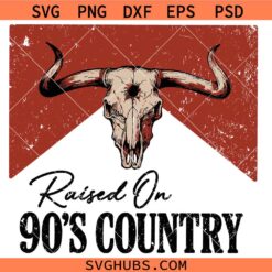 Raised On 90s Country Music SVG, Country svg, Country Music svg, Western 90's Design SVG