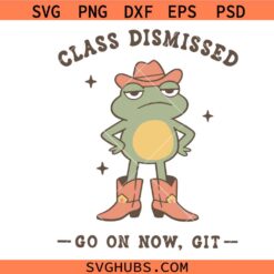 Class Dismissed SVG PNG, Last Day of School svg, Funny Frog Summer Break Graphic svg, End of Year Teacher Appreciation Svg