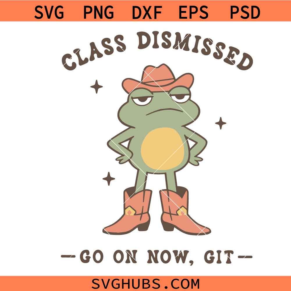 Class Dismissed SVG PNG, Last Day of School svg, Funny Frog Summer Break Graphic svg, End of Year Teacher Appreciation Svg