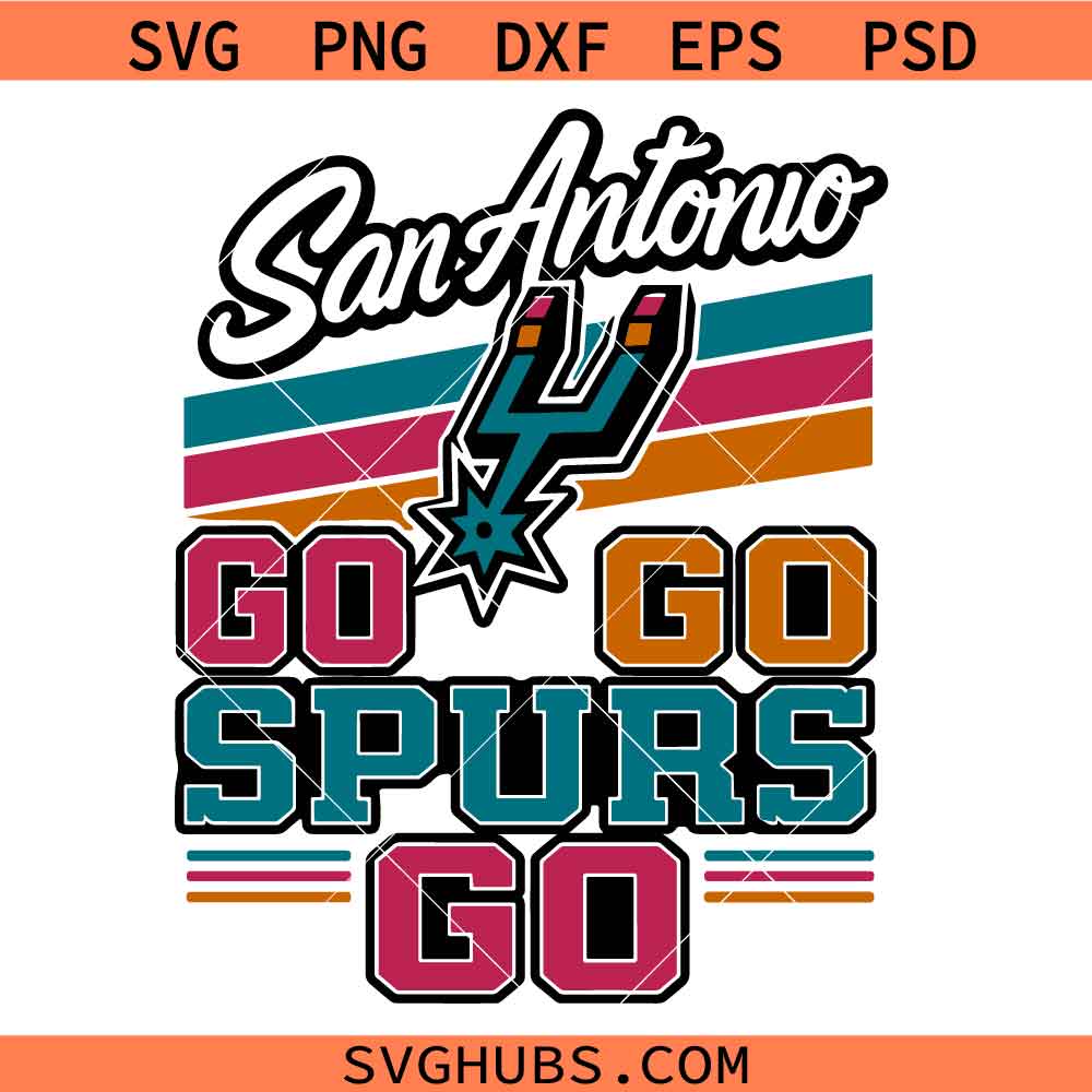 San Antonio Fiesta Colors SVG, Go Spurs Go Basketball SVG, Vintage Texas Team svg, 90s Neon Basketball svg