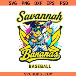 Retro Savannah Baseball svg, Vintage Soft svg, Banana fan svg, Summer Sports svg