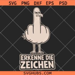 Seagull middle finger SVG, funny seagull svg, Rude Seagull SVG, Funny Middle Finger Bird SVG