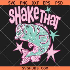 Shake That Bass Fish SVG, Preppy Fishing Design SVG, Bass Fishing SVG