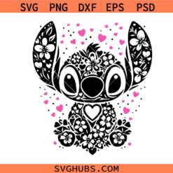 Stitch Mandala SVG, Floral Stitch Mandala Svg, Floral Angel Svg