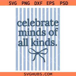 Striped Autism Awareness SVG, Autism Awareness SVG, Autism SVG