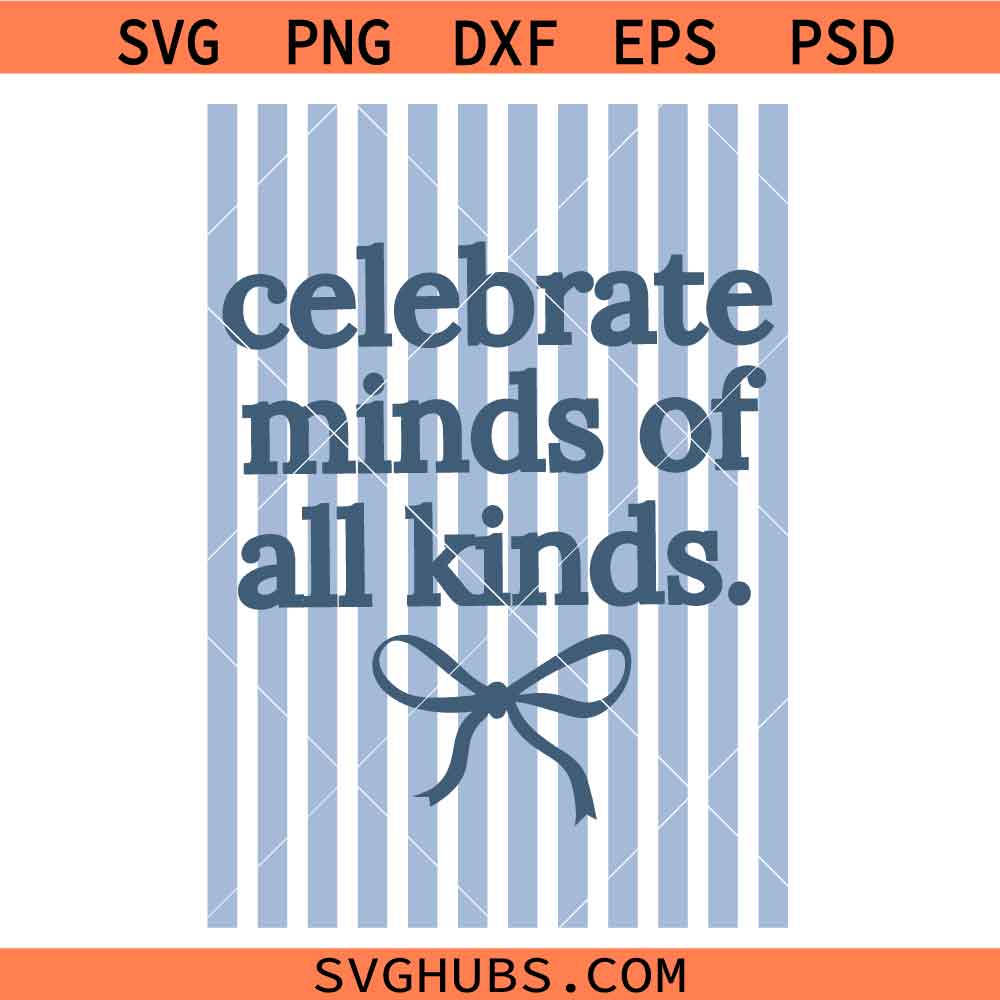 Striped Autism Awareness SVG, Autism Awareness SVG, Autism SVG