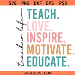 Teacher Svg, Teacher Appreciation Svg, School Svg, Teacher Wildflowers svg