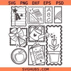 Teacher postage stamp SVG, Kindergarten Teacher svg, Pre k Teacher Shirt SVG