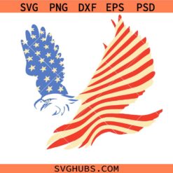 USA Eagle Flag SVG, Eagle With American Flag Svg, Eagle SVG