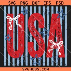 USA Preppy Stripes and Stars SVG, Patriotic July Fourth SVG, Stars and Stripes SVG PNG, 4th of July SVG