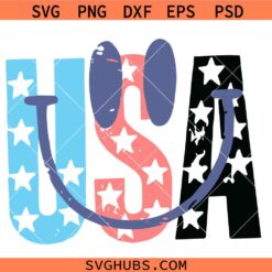 USA Smile svg, American svg, USA SVG, Red White Blue svg, Patriotic Flag Png, USa flag svg